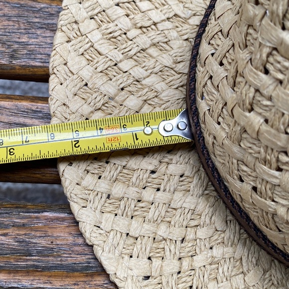 RedHead Straw Hat with Dark Brown Leather Band - Picture 8 of 10